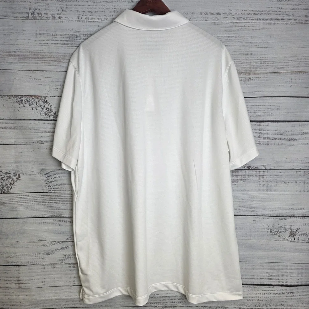 Nike‎ Dri Fit Cleveland Browns Polo Shirt Mens 2XL White Short Sleeve Polyester